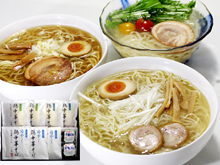 【夏季限定】3種の味が楽しめる比内地鶏スープ入り鶏塩中華そば　温麺、冷麺ギフトセット