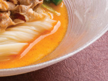 比内地鶏の胡麻だれ稲庭うどん